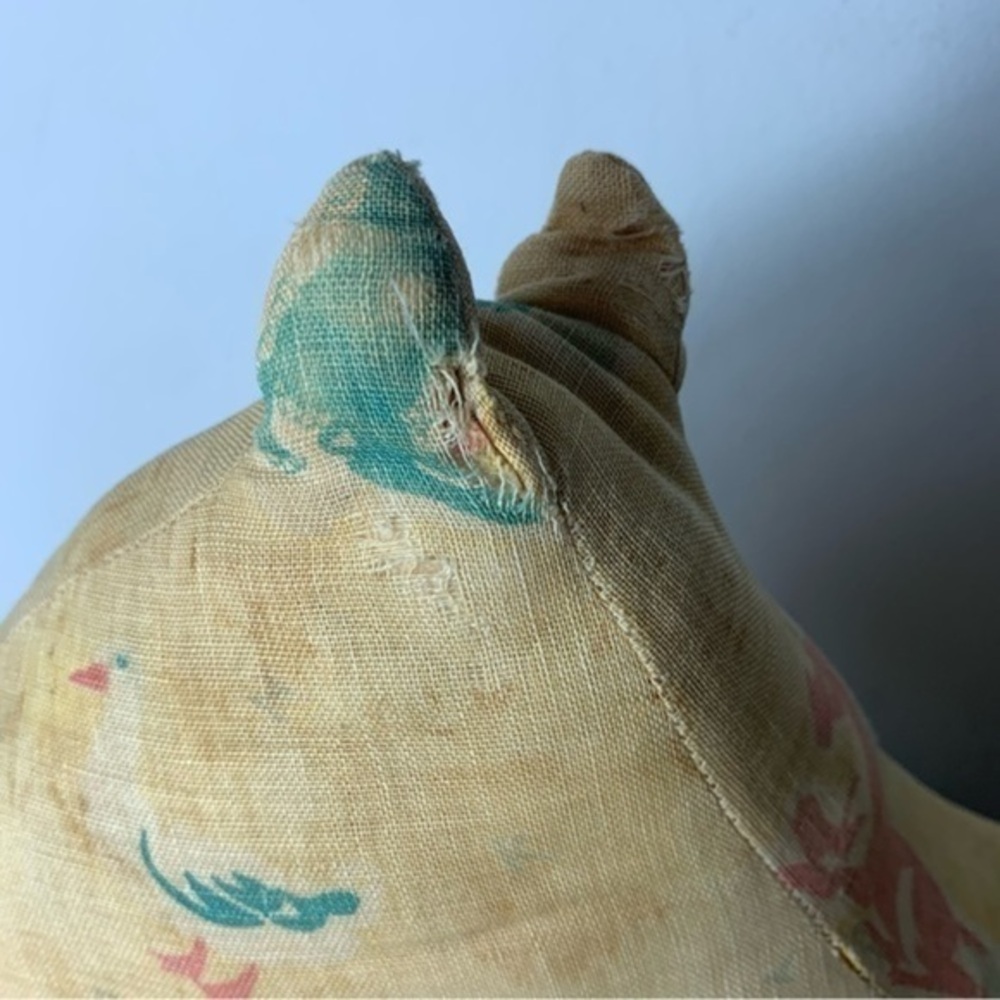 Vintage Antique Dog Shaped Pillow Worn - Picture 7 of 11